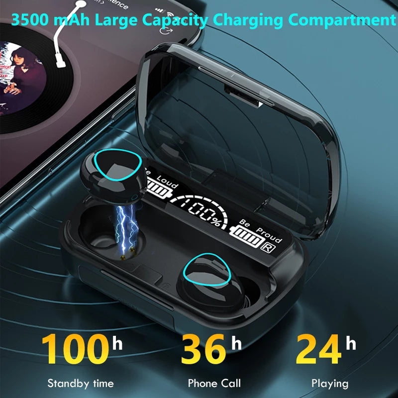 M10 Earbuds With Power Bank