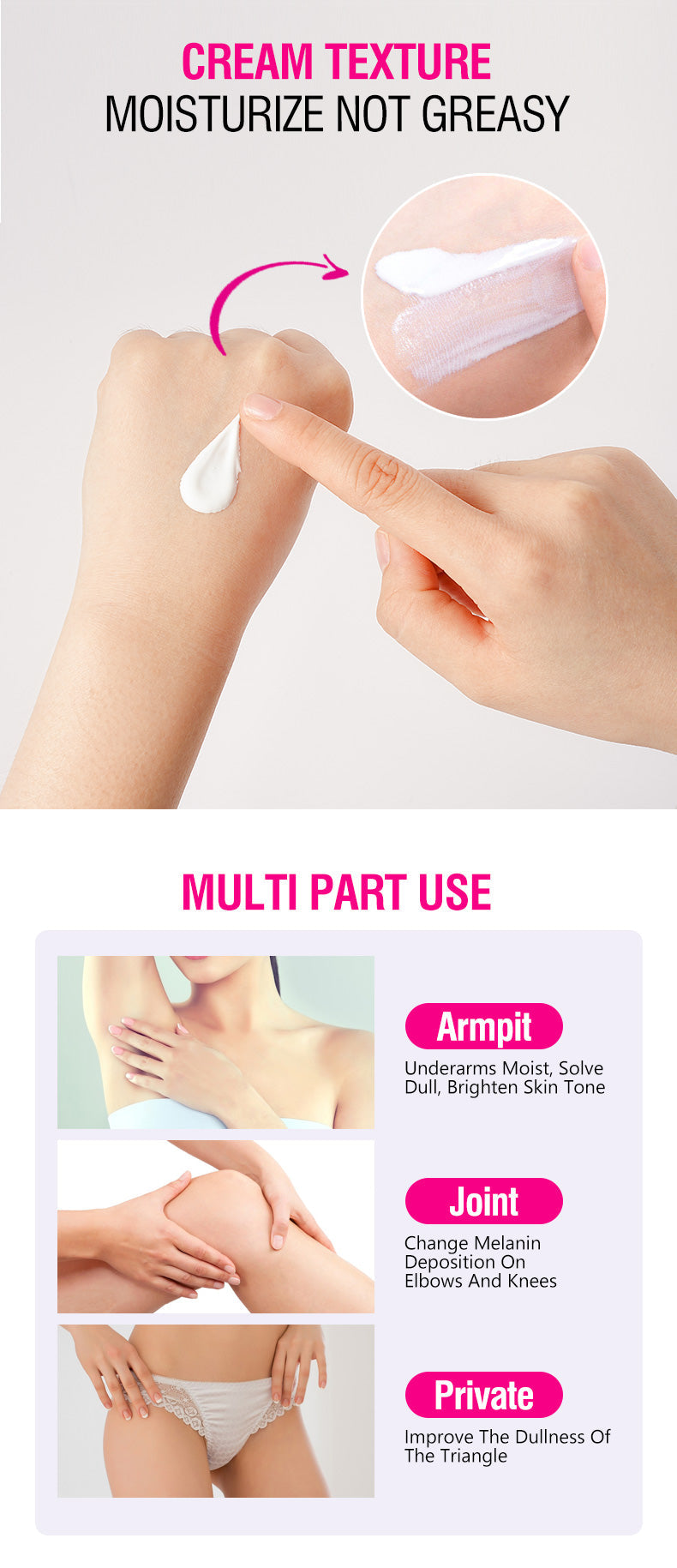 Hot Sale Milk Armpit Whitening Cream Armpit Fast Whitening Cream for Private Part