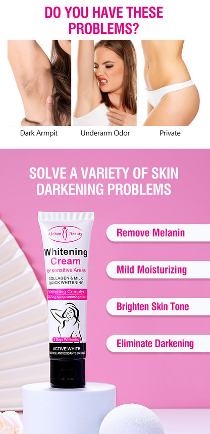 Hot Sale Milk Armpit Whitening Cream Armpit Fast Whitening Cream for Private Part