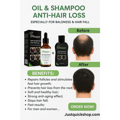 Imported™ Disaar Hair Shampoo Anti Hair Loss + Free Hair Essental Oil 🎁
