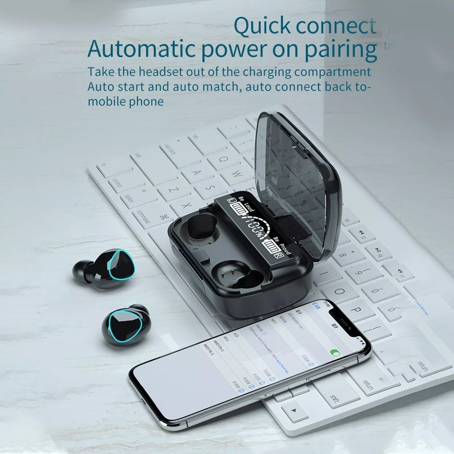 M10 Earbuds With Power Bank