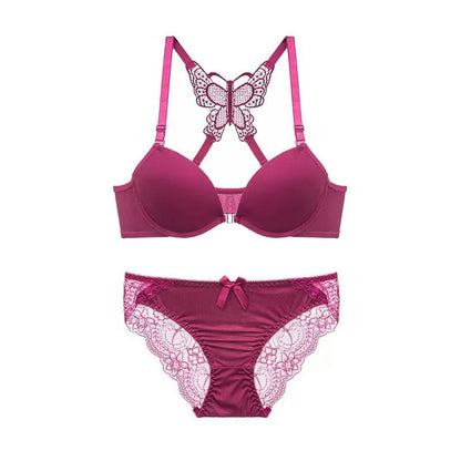 Butterfly Front lock Bra panty set