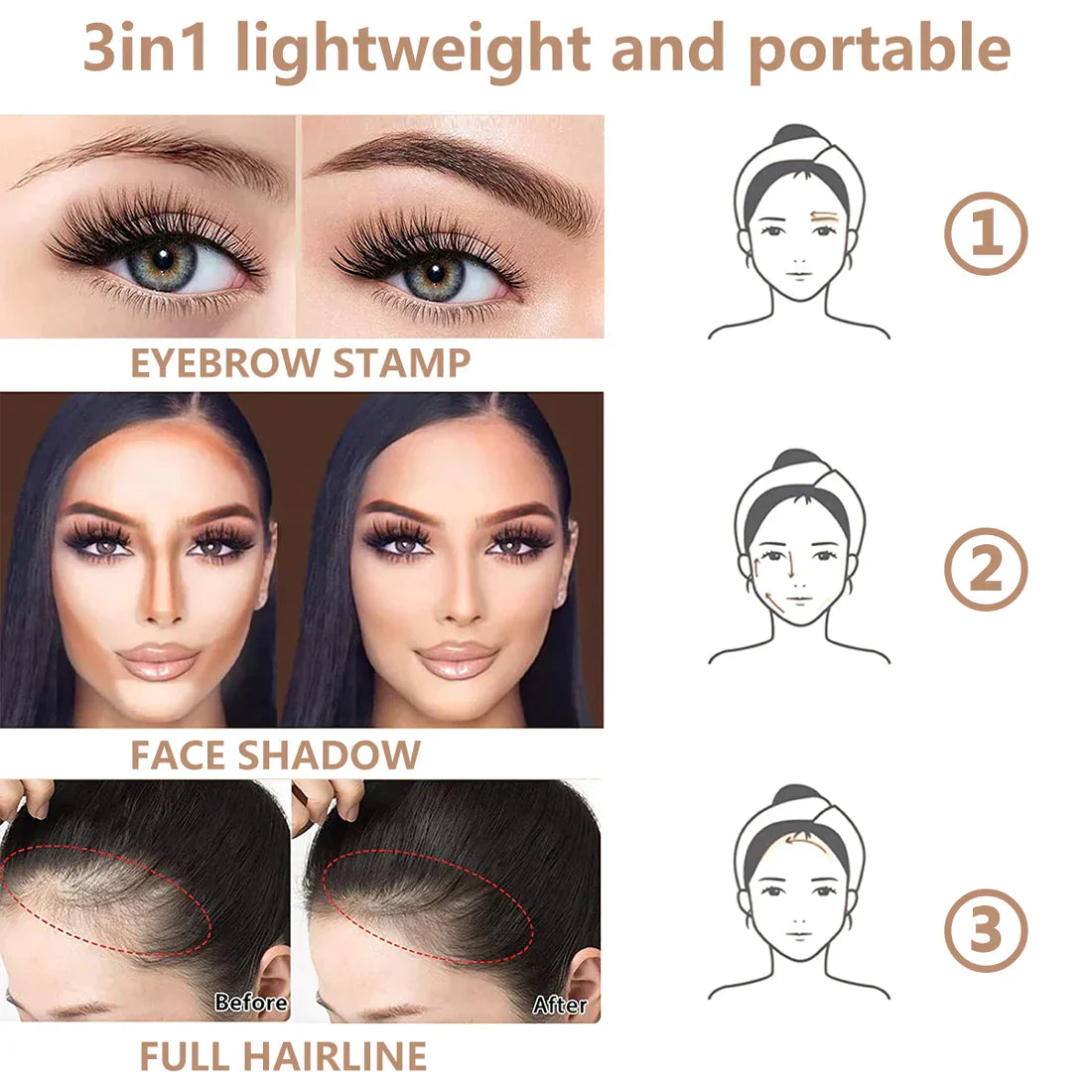 Imported™ 2 in 1 Perfect Hairline & Eyebrow Shaping Stamp [Buy 1 Get 1 Free] 😍