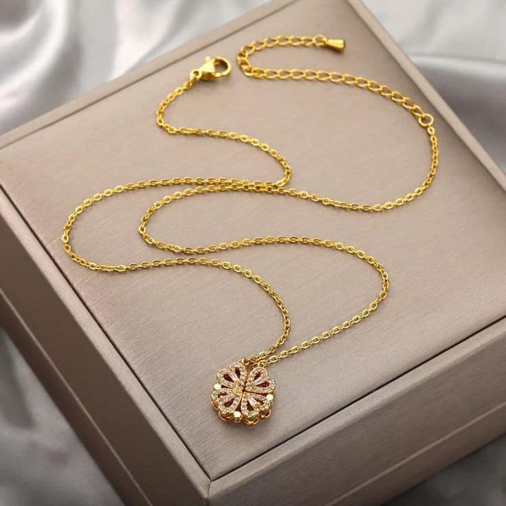 2-in-1 Charming Rose Gold Plated Magnetic Necklace