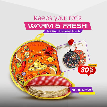 Imported™ Roti Heat Insulated Cloth Pouch [Buy 1 Get 1 Free] 😍